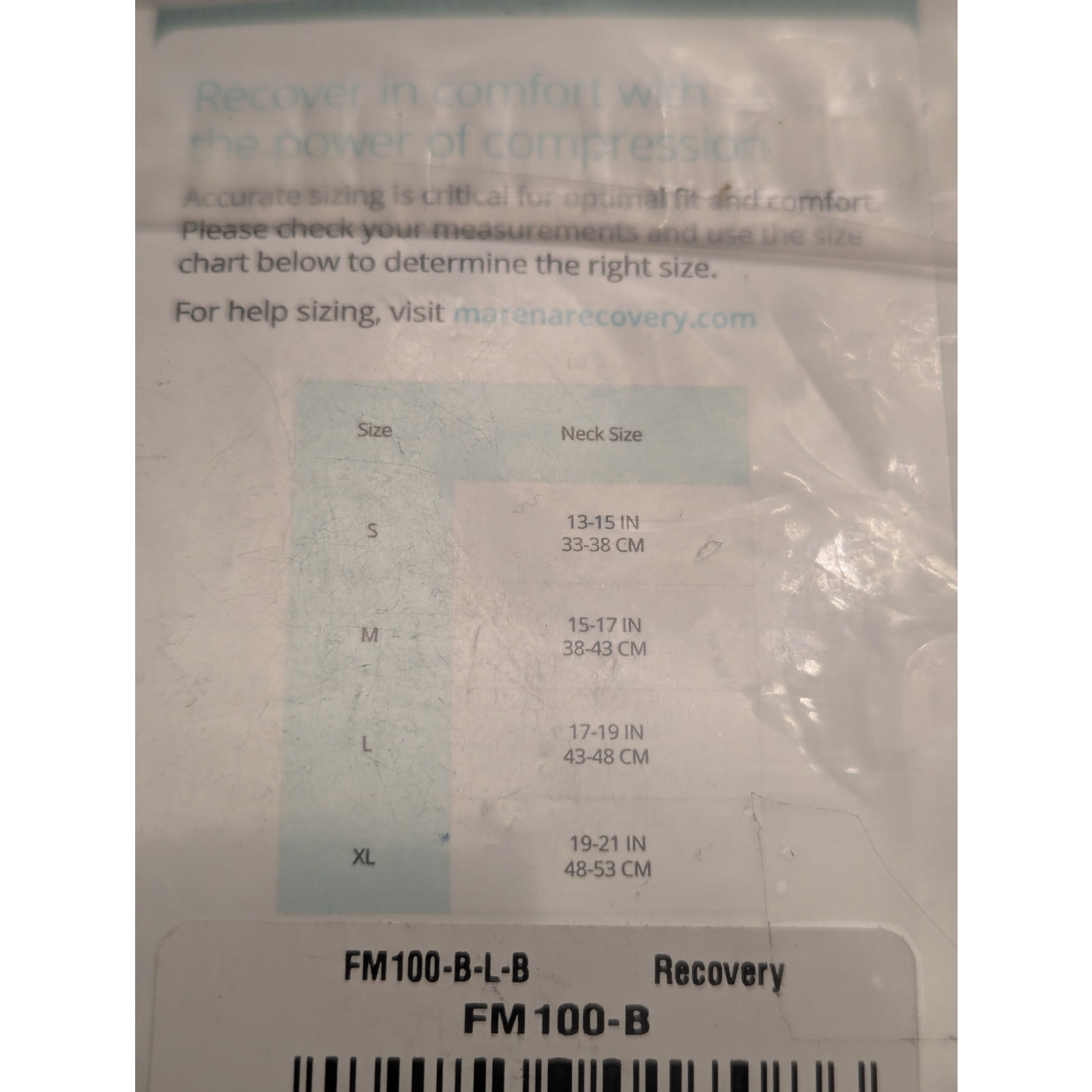 Marena Recovery Face Mask Minimal Coverage Mid Neck Black Large Fm 100-B — image 4 of 5